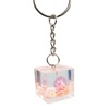 Three dimensional square crystal, pendant, brand keychain