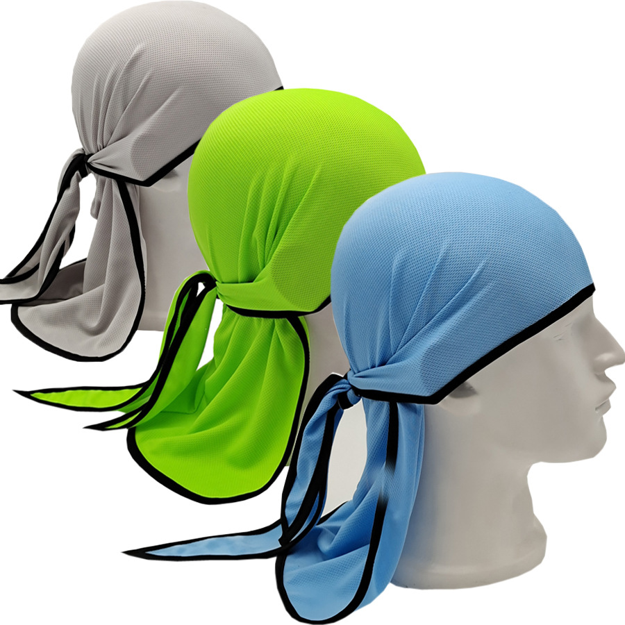 Long Tail Outdoor Riding Pirate Hat Quick-drying Sport Tape Moisture-wicking Breathable Sunscreen Headgear Pirate Head