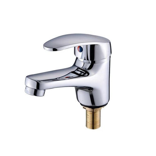 Copper electroplating washbasin hot and cold faucet Copper electroplating single cold washbasin faucet bathroom under counter basin hot and cold faucet