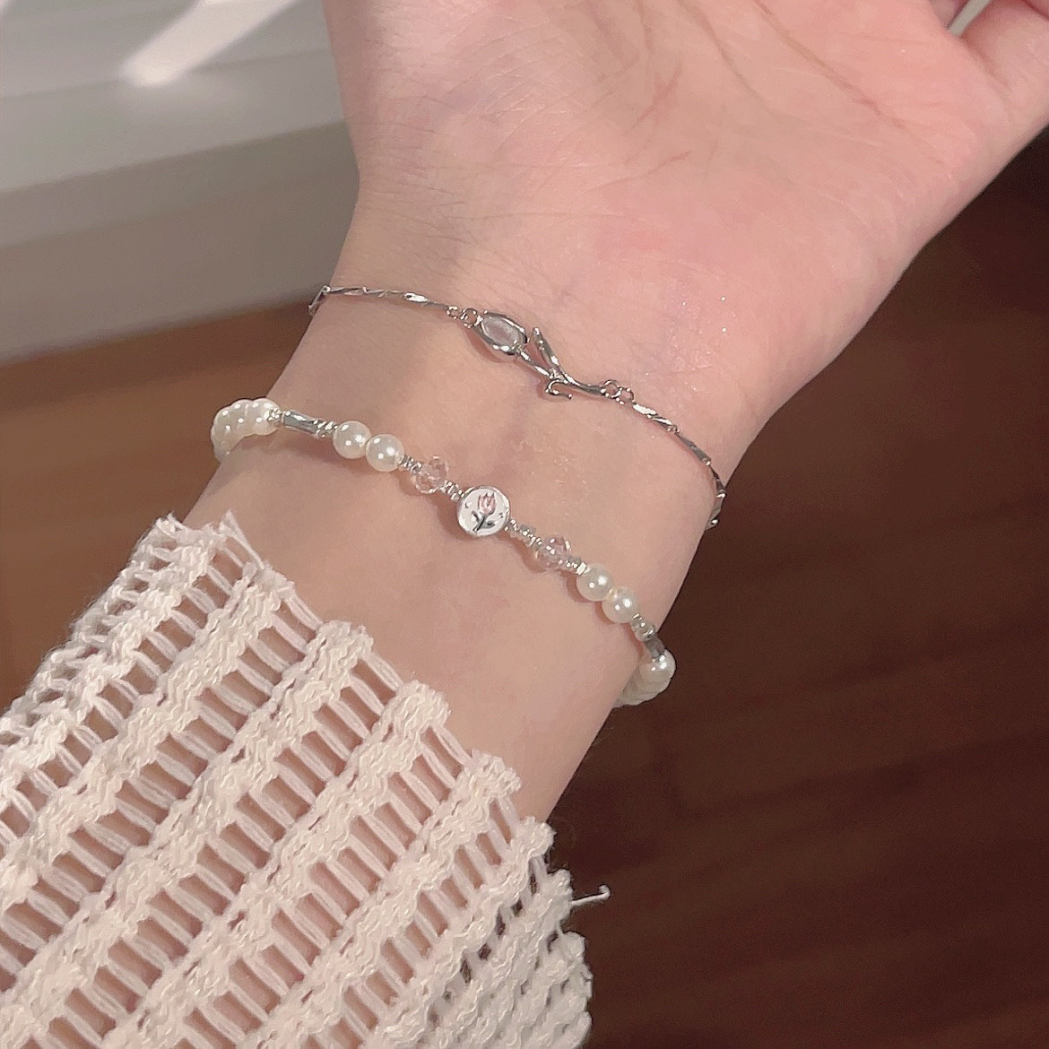 15g Weight Bracelets Classification 1 Piece Quantity Sweet Flower Alloy Wholesale Bracelets