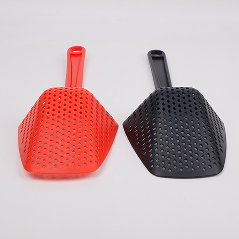 Cross-border large scoop plastic ice shovel oil skimmer ladle large-sized water separator PP draining mesh strainer kitchen tool