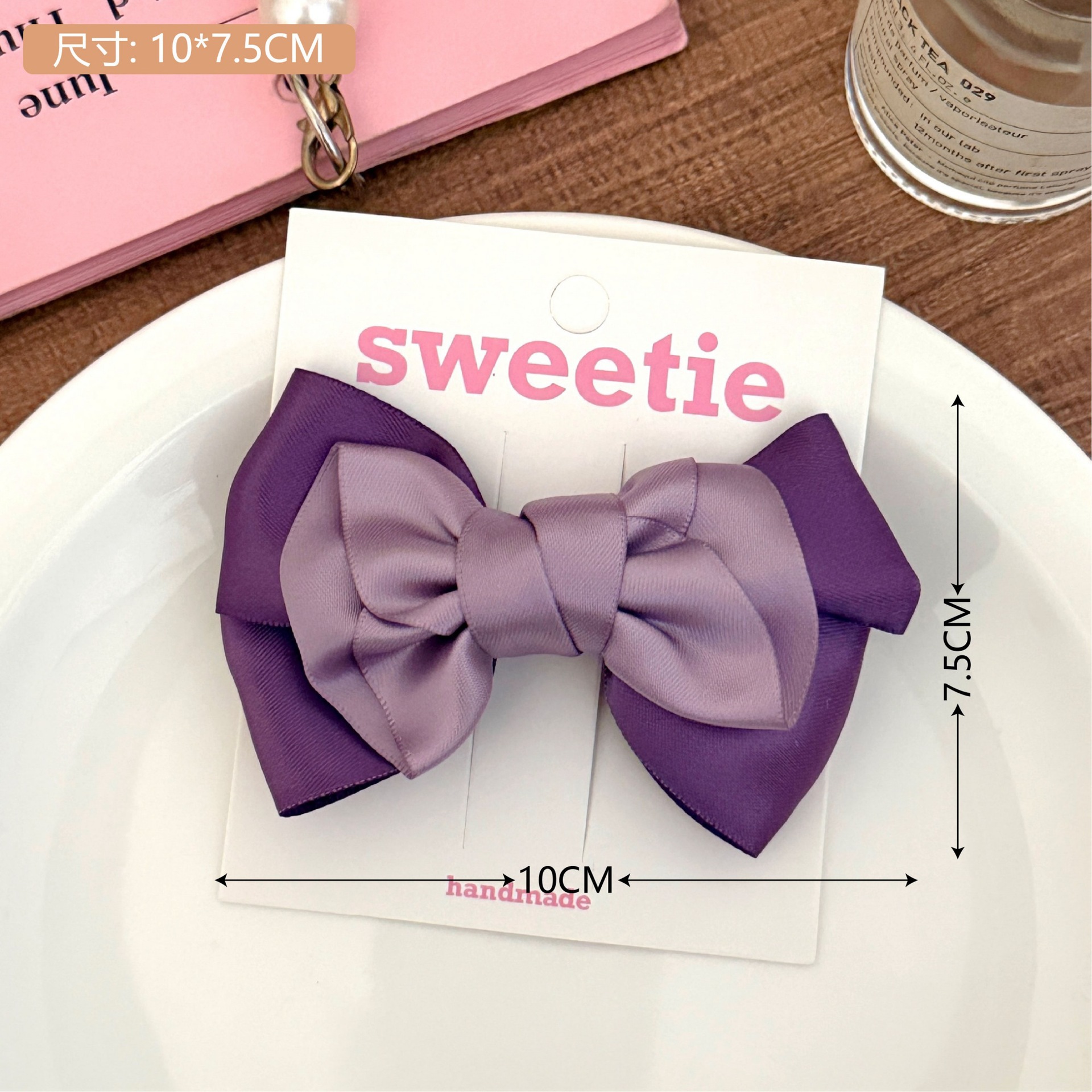 Dulce sensación de la niña arco rojo abrazadera de cabello de cabello de cabello de moda abrazadera de cabello de cola de caballo abrazadera de cabello accesorios