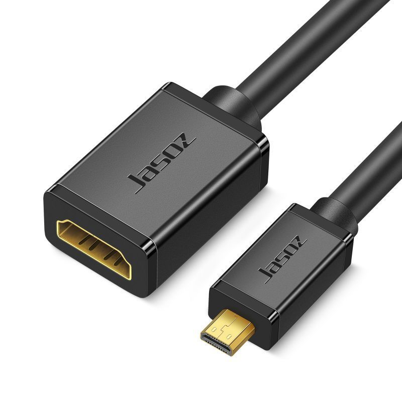 Micro HDMI to HDMI High Definition Cable, Mini HDMI to Microphone HDMI Extension Cable, Bidirectional Transmission Adapter