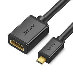Micro HDMI to HDMI High Definition Cable, Mini HDMI to Microphone HDMI Extension Cable, Bidirectional Transmission Adapter