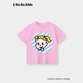 小红薯新款日系风儿童短袖T恤卡通印花半袖上衣男女宝宝原田治T恤