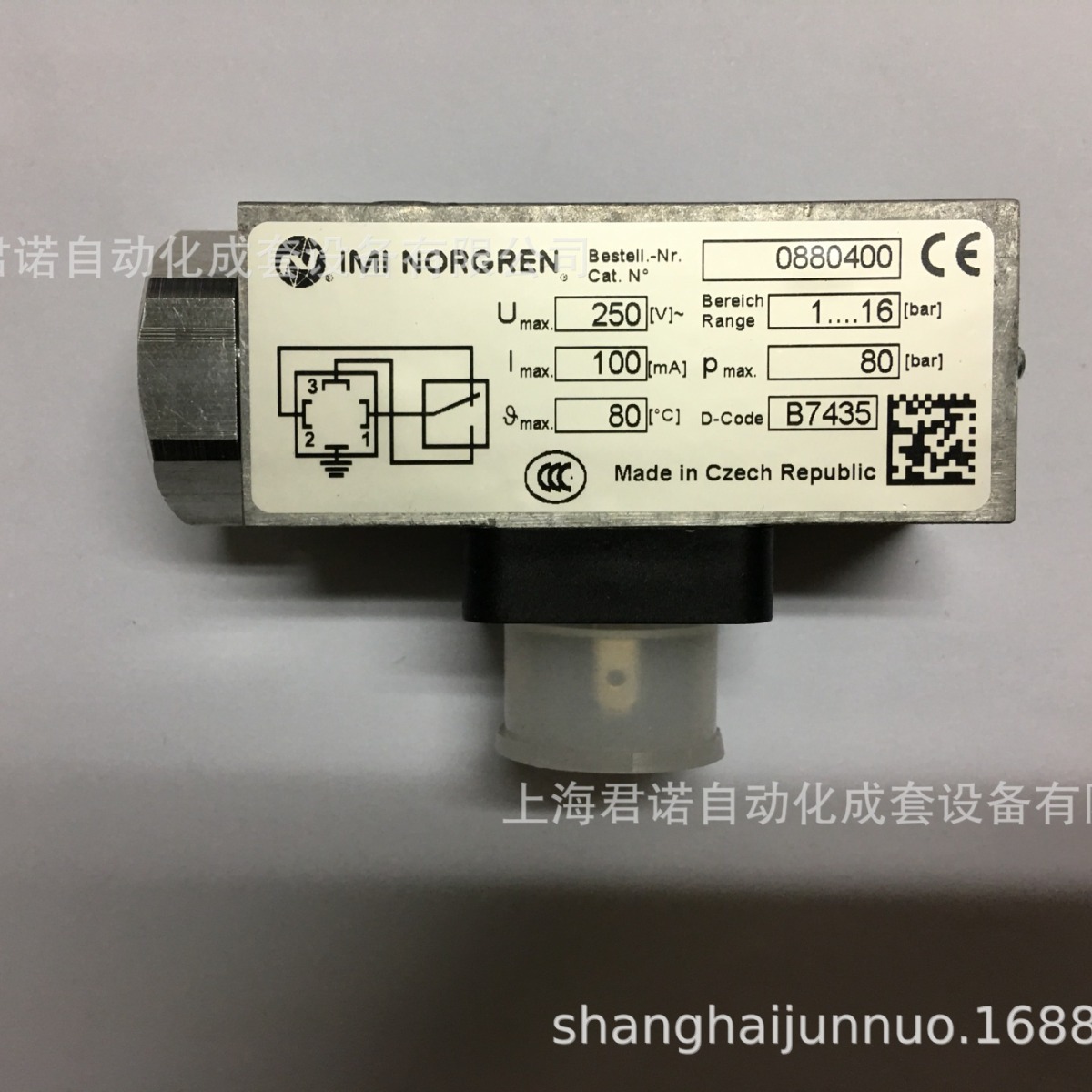 压力开关 0880400 诺冠 IMI NORGREN  18D气动压力开关