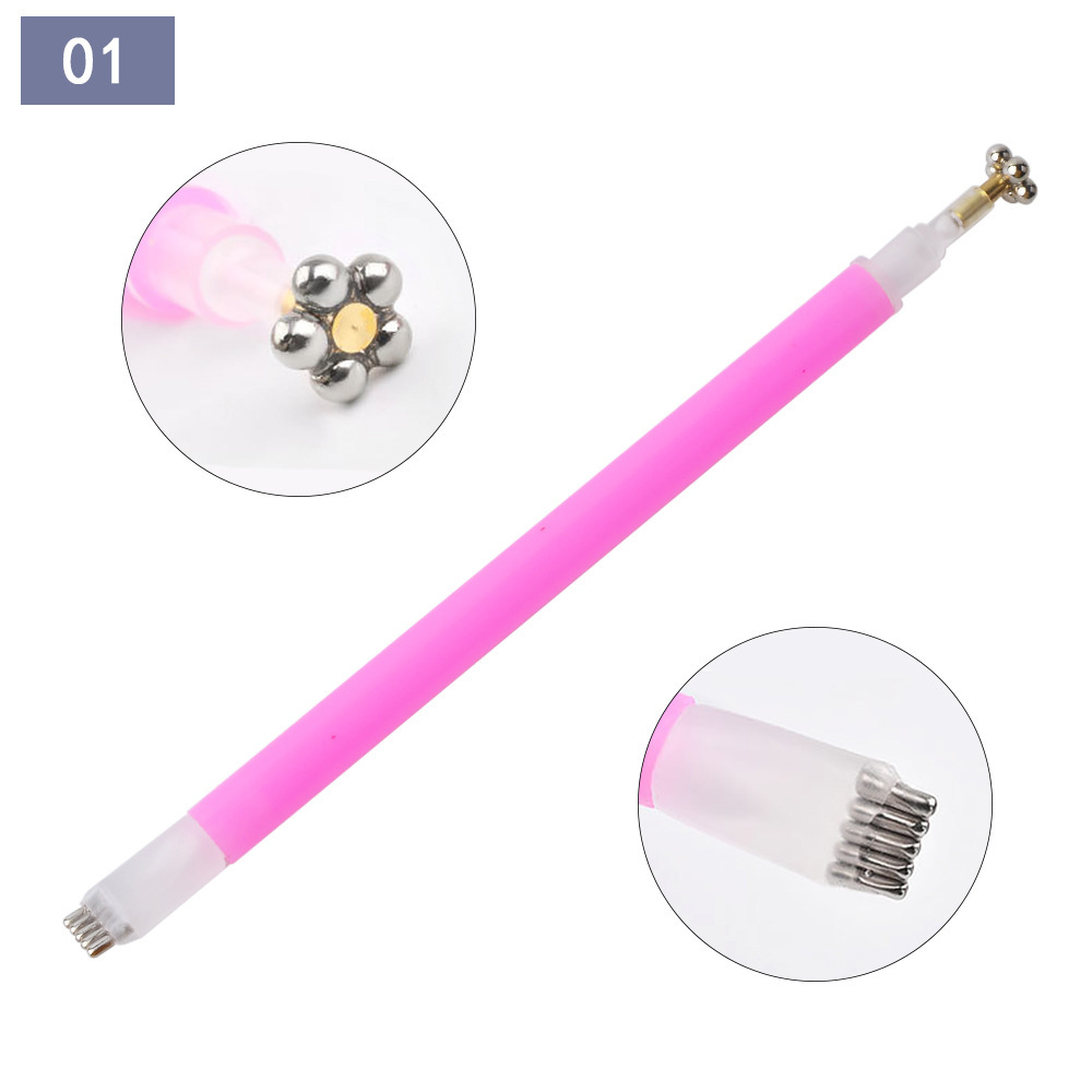 Herramientas de uñas transfronterizas Imán de ojo de gato magnético fuerte Pegamento de esmalte de uñas Manicura multifuncional elegante Ojo de gato Pluma de hierro magnético al por mayor image 7