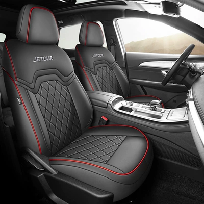 Modelə uyğun (Original) oturacaq örtükləri: Car Seat Covers, Seven-Seater, Suitable - starlight-black-five-seater-full-coverage-standard-edition-specifically-for-jietu-x70-plus-please-specify-year-and-configuration-in-order-notes