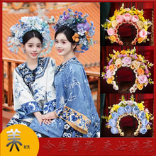 泉州浔埔簪花发箍成品绢花头饰民族风花环旗袍女汉服配饰头箍批发