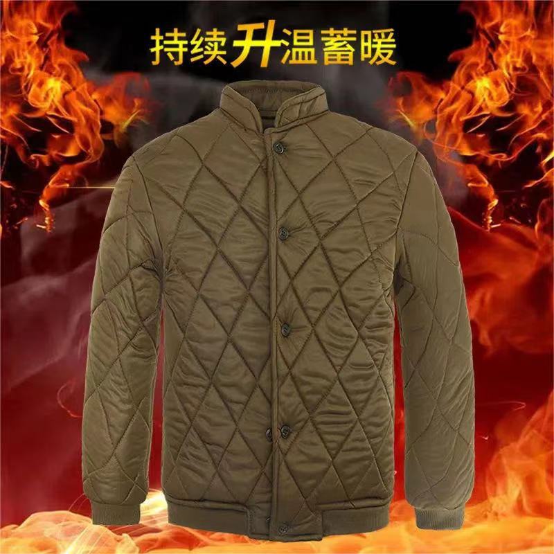 男士棉衣棉袄外套保暖加热中老年棉服冬季劳保服工作服批发