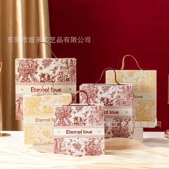中国国潮轻奢喜糖盒订婚结婚伴手礼盒伴娘伴郎伴手礼盒礼品包装盒