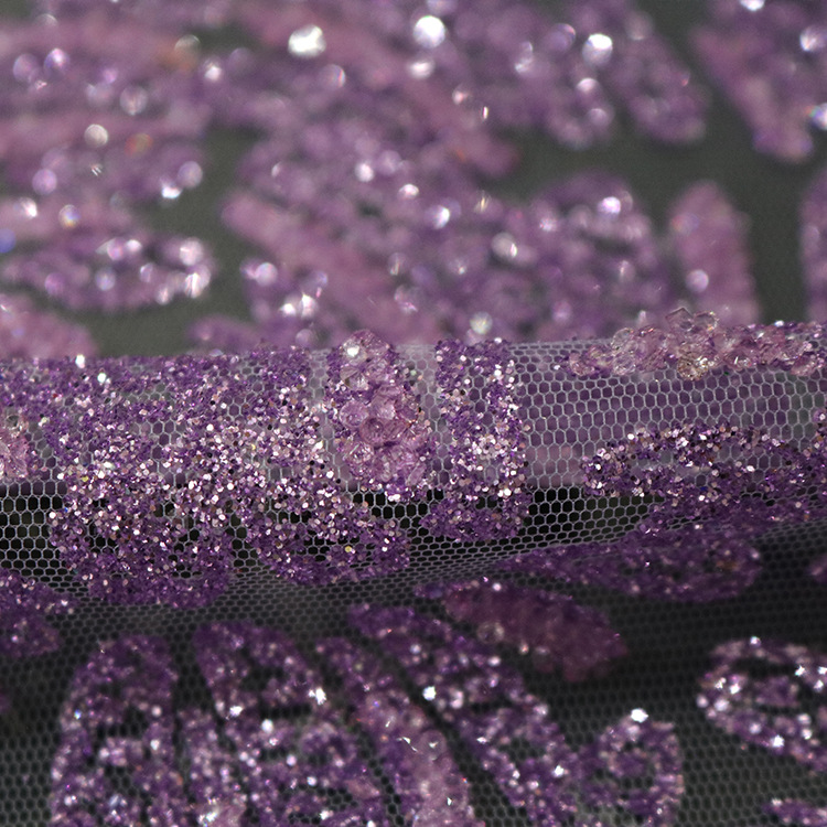 Después del proceso de tela de malla poliéster todo hilo de malla pulverizado tela de oro primavera y verano vestido de boda vestido de princesa tela de diamante