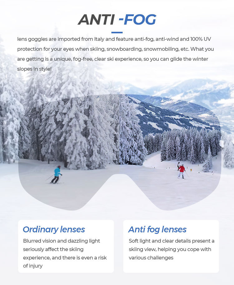 Skibrille Antibeschlag- und Anti-Wind- und Sand-große zylindrische Schneebrille für Männer und Frauen Bergsteigen Schneeausrüstung Skifahren_voghion.com