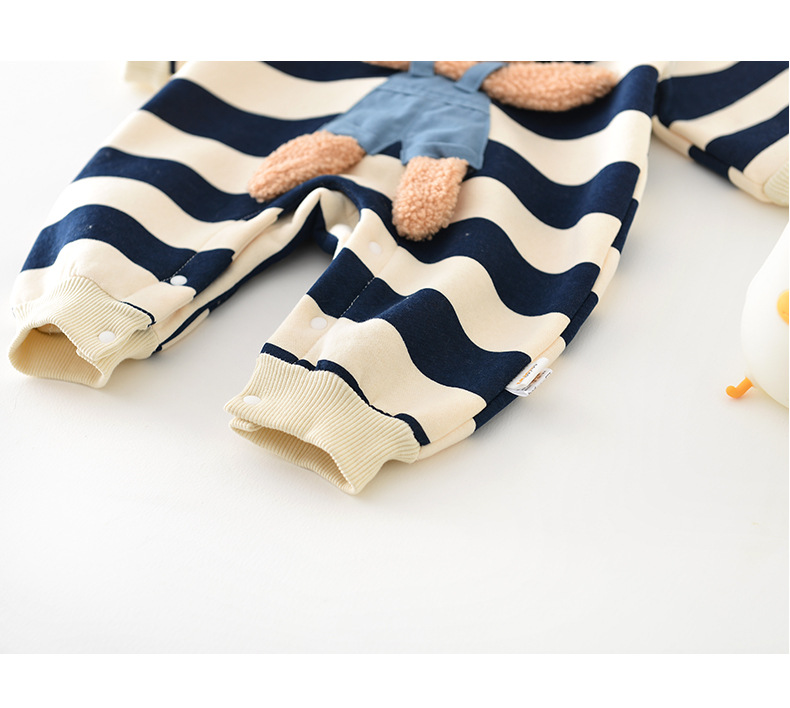 Regular Fit Fit Type Bear Pattern Cute Bear Cotton Blend Baby Rompers