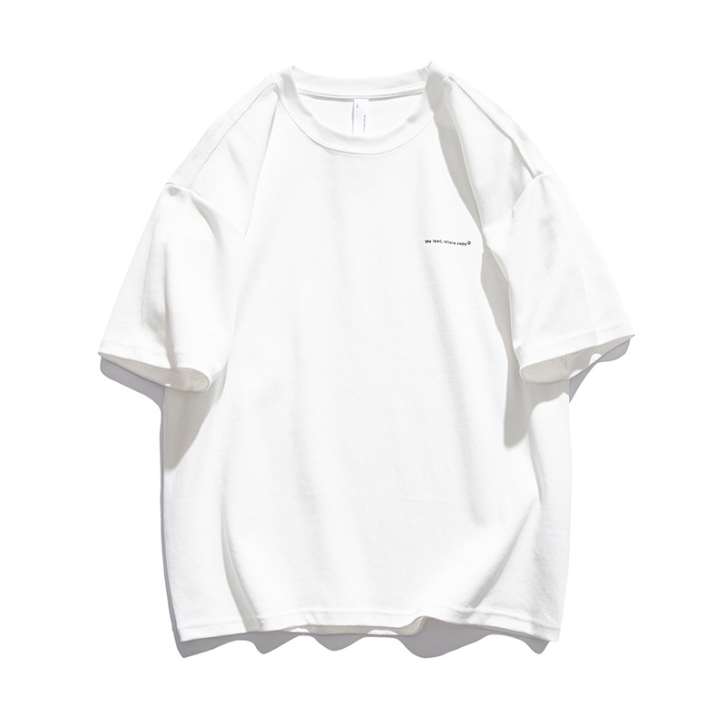 IZEXX estilo americano 300g de color sólido pesado de manga corta Camiseta de los hombres de la marca de moda suelta verano todo partido camisa de fondo más tamaño superior