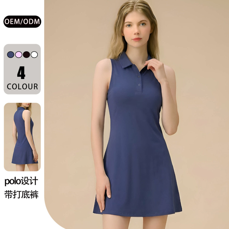 2026 New Product Sleeveless Polo Collar Sports Dress for Women, Quick-Drying Breathable Tennis Skirt, Golf Casual A-Line Skirt 2026 New Product Sleeveless Polo Collar Sports Dress for Women, Quick-Drying Breathable Tennis Skirt, Golf Casual A-Line Skirt