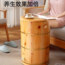 香柏木泡脚桶过小腿木桶熏蒸桶家用实木过膝足浴桶高深桶保温洗脚