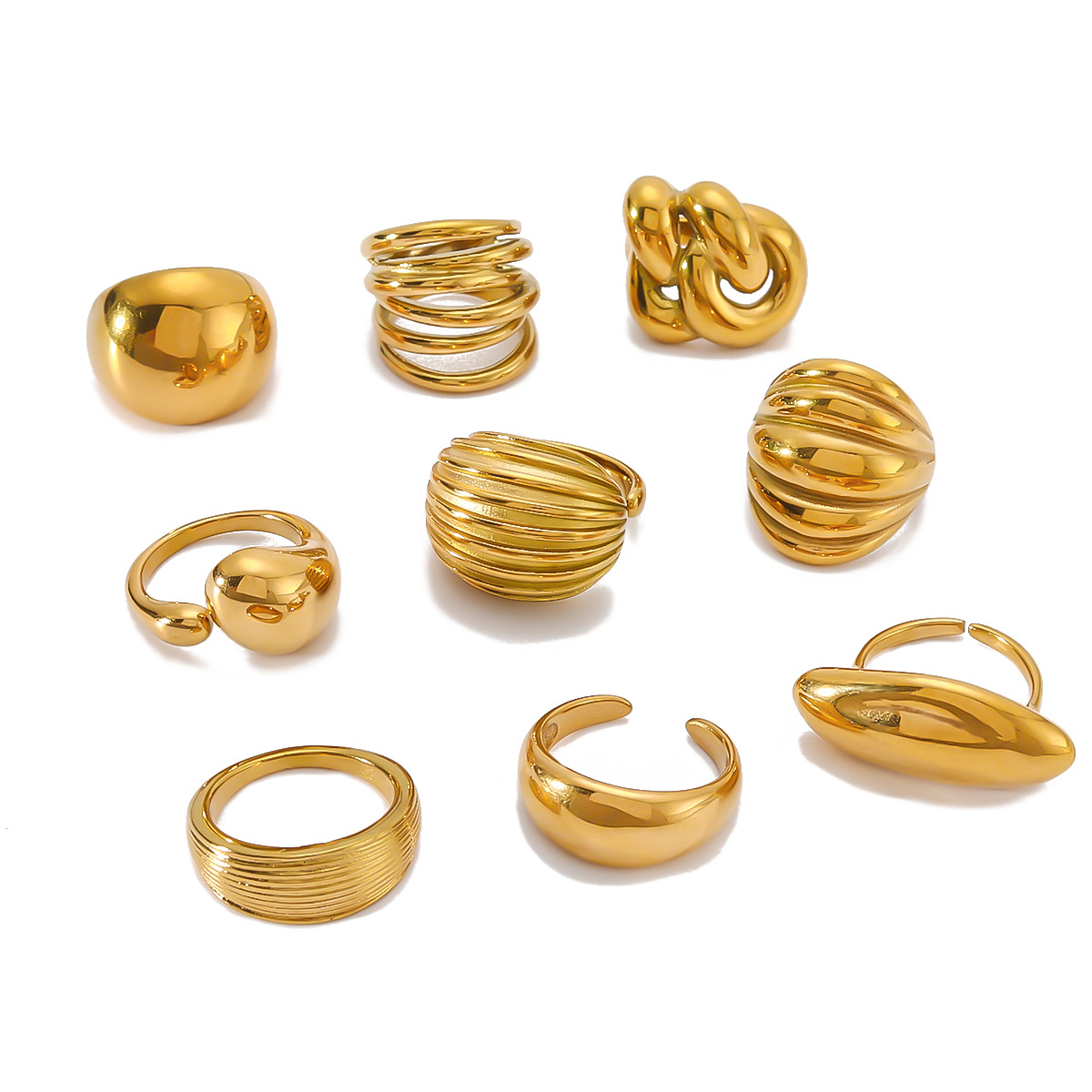 Geometric Wrap Ring For Women Designer Style Irregular Shape_voghion.com
