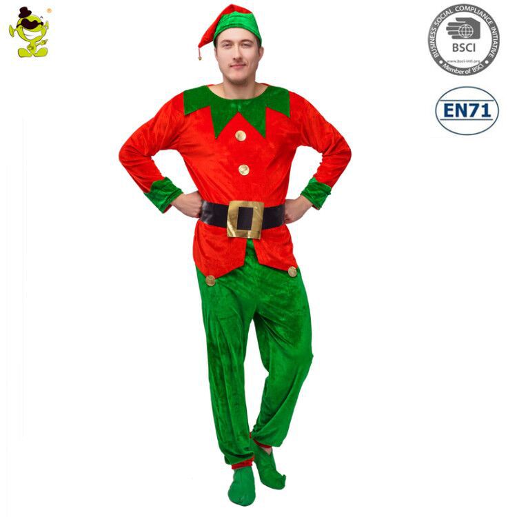 Traje de Navidad de los hombres traje de Navidad de las mujeres vestido de Navidad pareja traje de la mascarada image 6