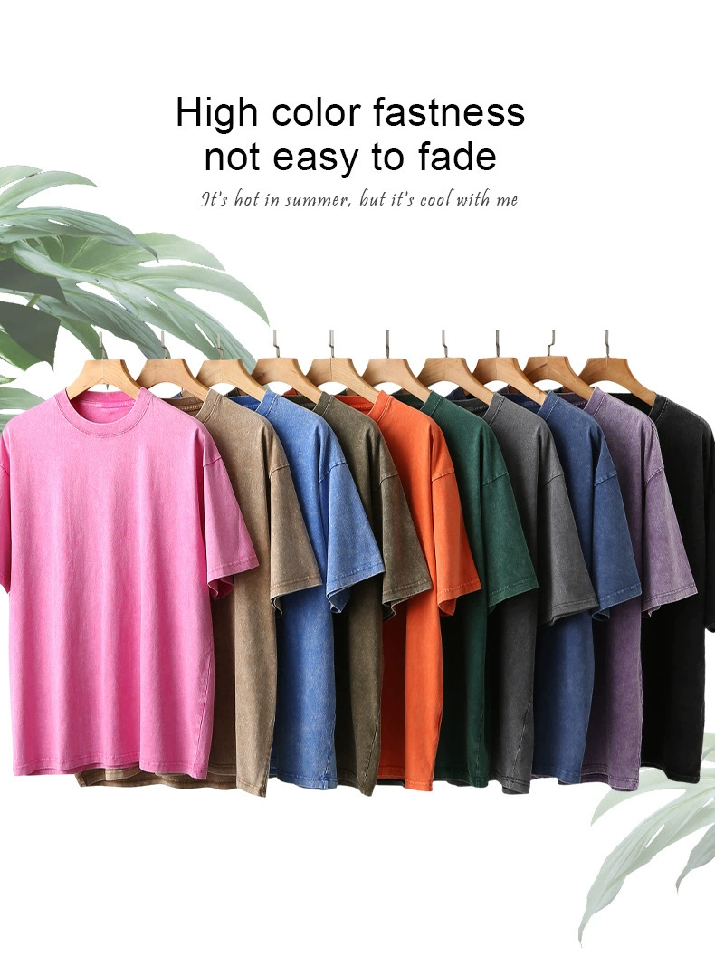 Cotton retro short sleeve T-shirt, oversize