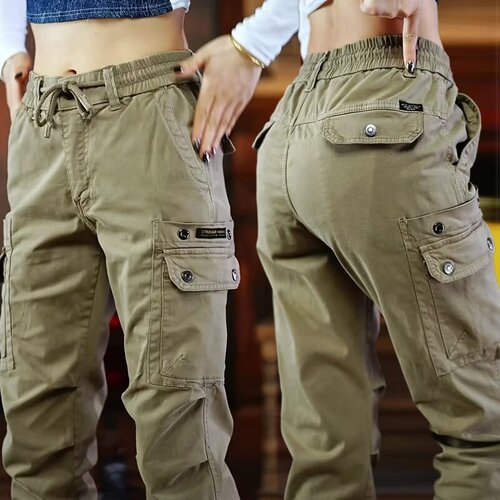 American Retro Work Pants Men's Trendy Versatile Loose Casual Pants for Men and Women New Wear-resistant Cool Ankle-length Multi-pocket Pants