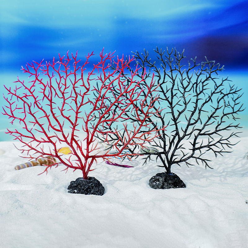 Nuevas plantas acuáticas artificiales de PVC, ramas de hierro, adornos de paisajismo para acuarios, decoraciones para peceras de agua salada, gran venta.