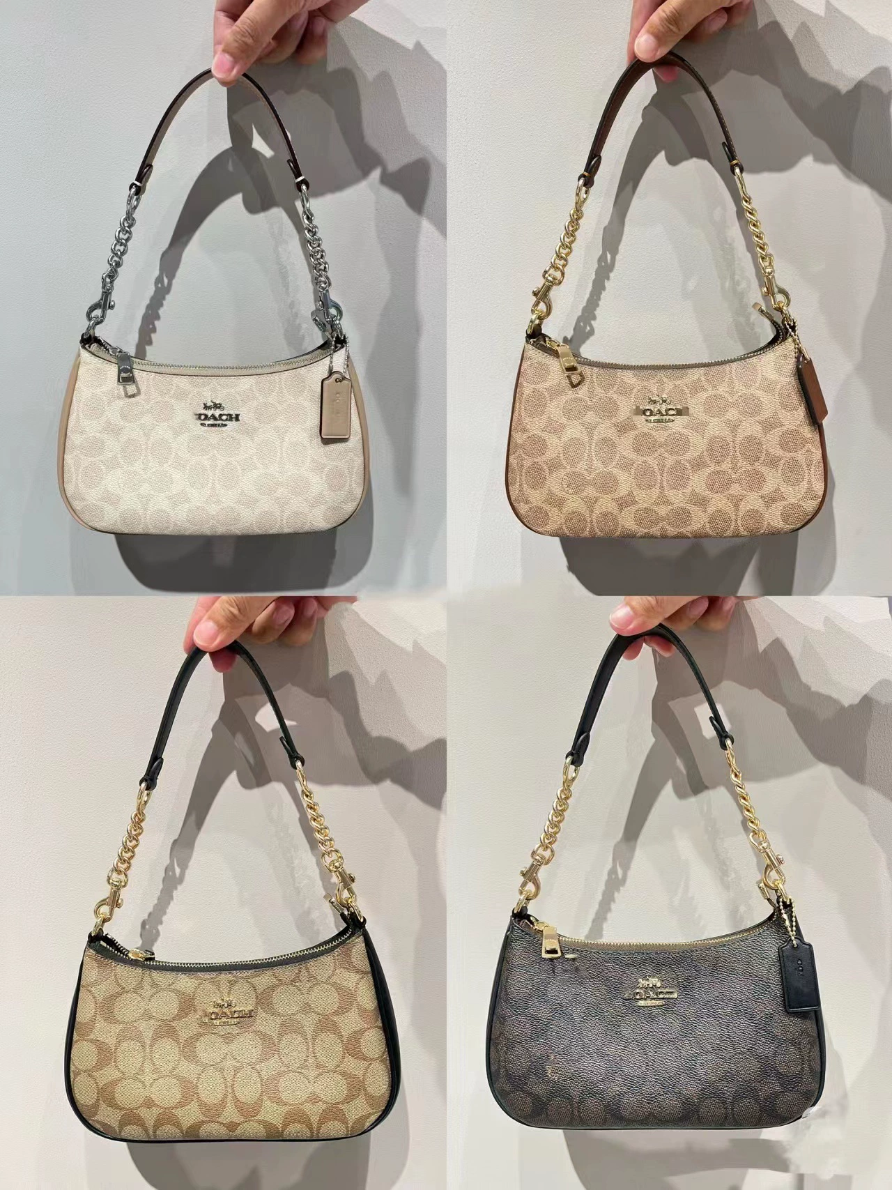  atmospher ic one-shoulder bag, chain, handheld shoulder bag, wide color palette, chain bag