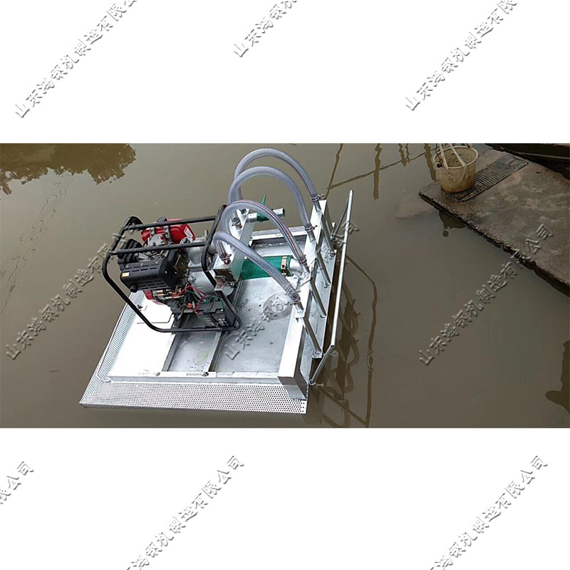 KZY-60浮筒鸭嘴式挖藕机不锈钢浮体柴油船式找藕机莲藕马蹄收获机
