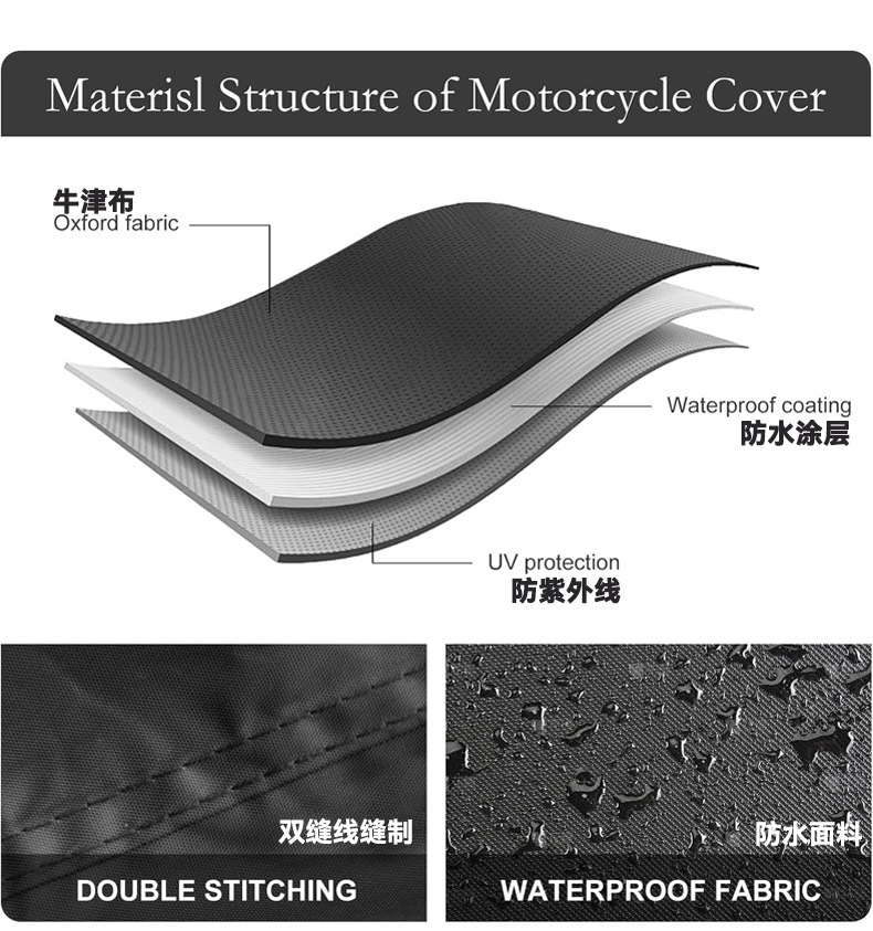 Ready Stock Supply of Oxford Cloth Motorcycle Covers, Sun-Proof and Rain-Proof Full Covers, Electric Vehicle Covers, Dust-Proof and Heat-Insulating Rain Covers