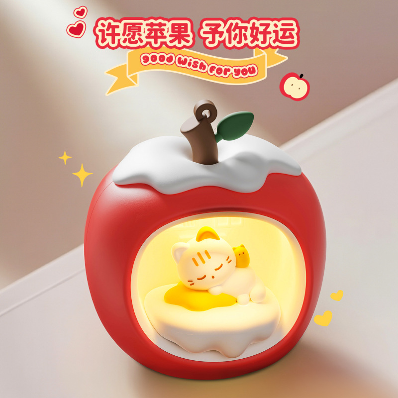 跨境亚克力汽车挂饰创意圣诞节平安夜灯书房客厅装饰品摆件小夜灯|undefined
