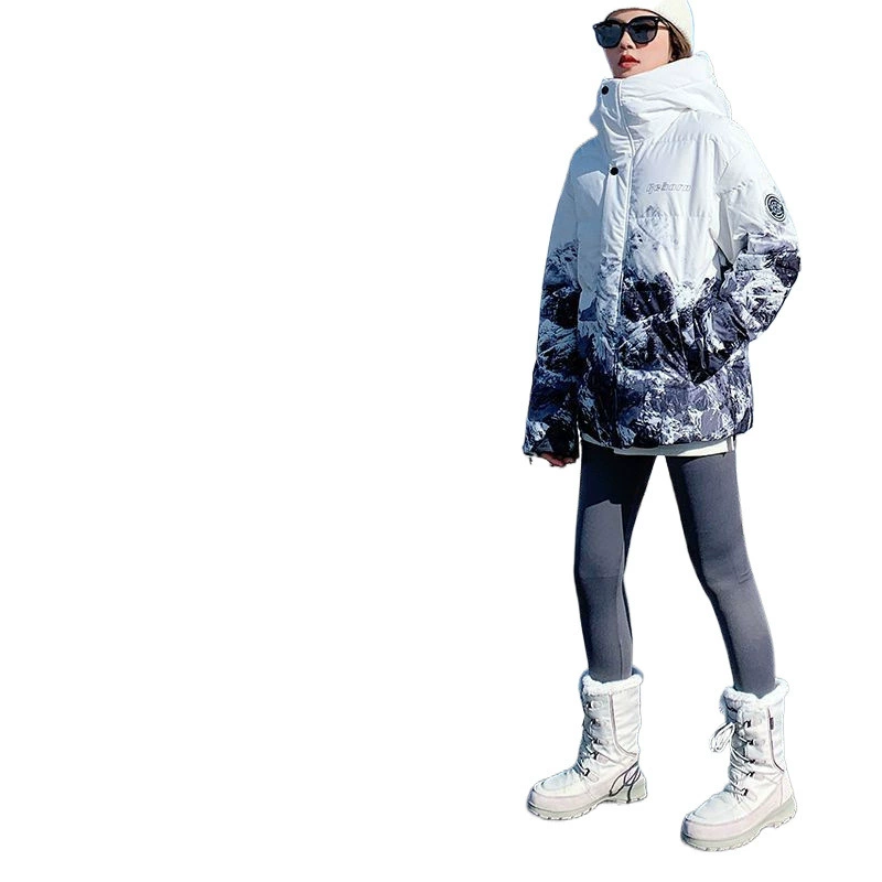 Winter ski boots, non‑slip keep‑warm, sizes 36–42, gray & white or black