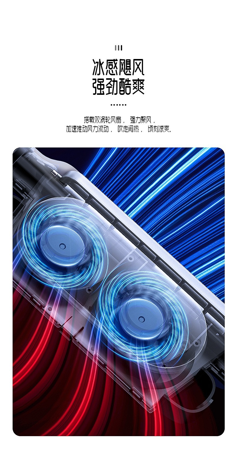 New Car Fan USB Small Dual-Turbo Plug-In High-Power Seat Fan for Rear Seat Ventilation