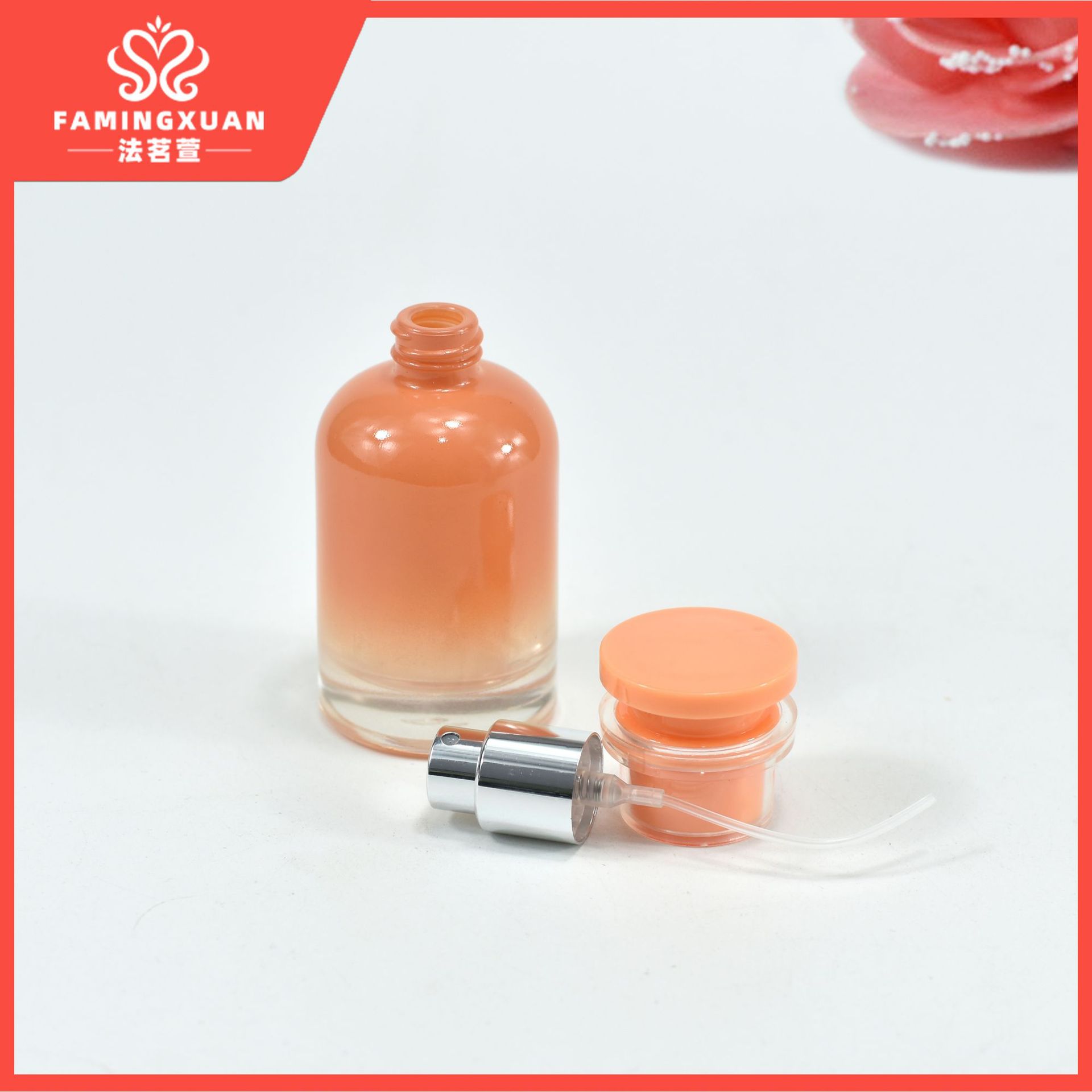Faimingxuan sub-embalaje botella vacía botella de perfume a granel de vidrio 30ml botella vacía de perfume de aerosol de vidrio de color caramelo