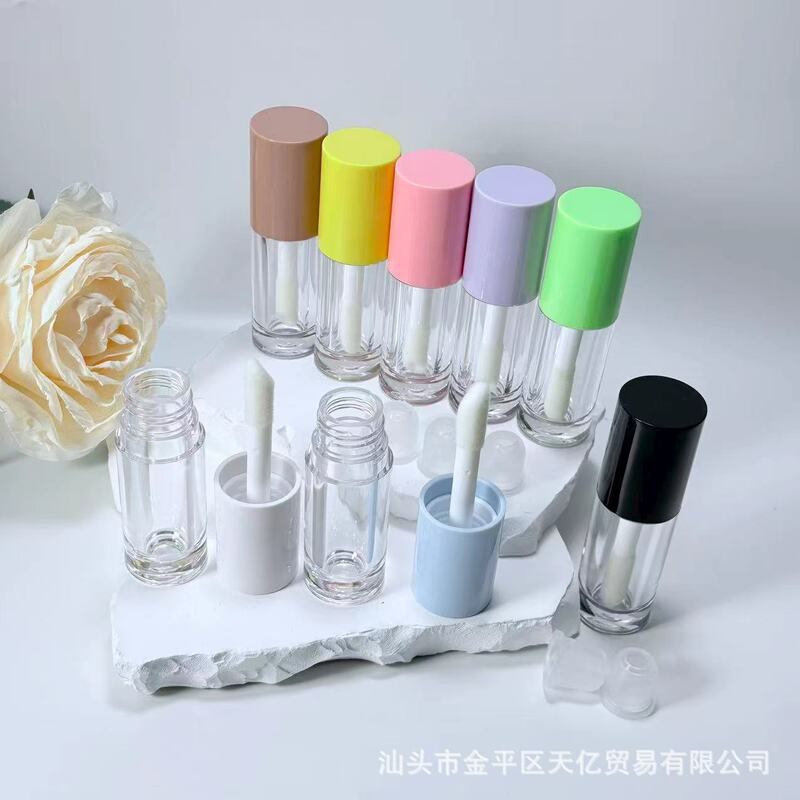 In stock free shipping large capacity sub-bottle 6ml round tube large brush head lip glaze lip gloss lip gloss empty tube packaging material concealer tube In stock free shipping large capacity sub-bottle 6ml round tube large brush head lip glaze lip gloss lip gloss empty tube packaging material concealer tube