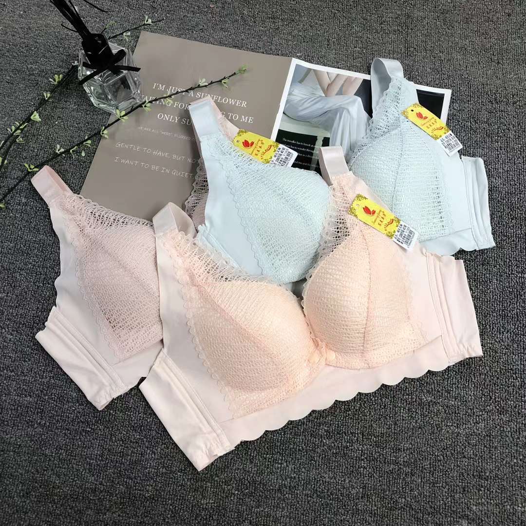 La hebilla delantera de las mujeres embarazadas sujetador de enfermería sin costuras de enfermería empuja hacia arriba anti-flacidez sujetador de taza grande ropa interior de enfermería taza delgada