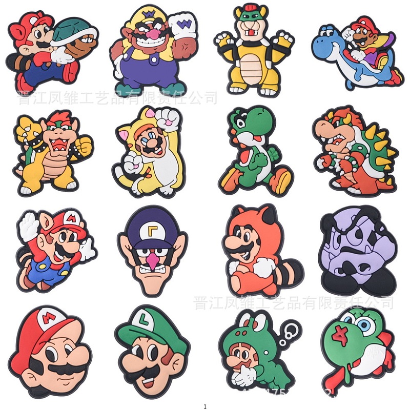 Super Mario Shoe Charms DIY Decoration Pvc Shoe Charms Mario Shoe Accessories Super Mario Shoe Charms DIY Decoration Pvc Shoe Charms Mario Shoe Accessories