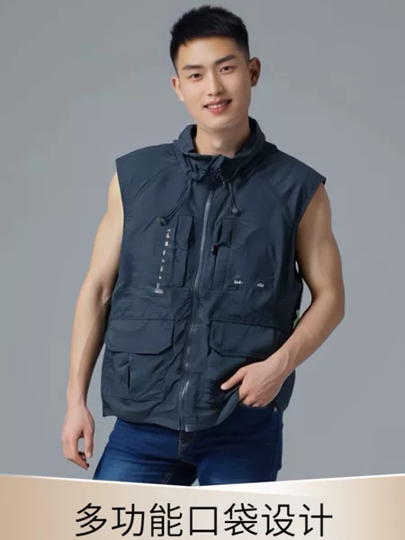 Outdoor Vest Men's Quick-Drying Thin Vest Spring and Summer Casual Multi-Pocket Photography Fishing Vest Sleeveless Jacket