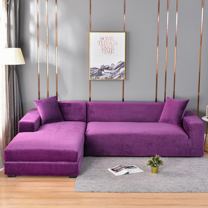 Silver Fox Velvet Sofa Cover