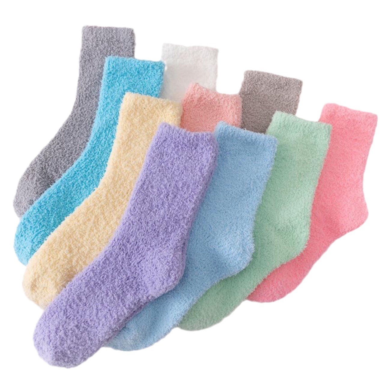 2023 invierno nuevos calcetines exclusivos transfronterizos calcetines de piso de lana de coral extra grande calcetines de confinamiento sin pelusa de color sólido