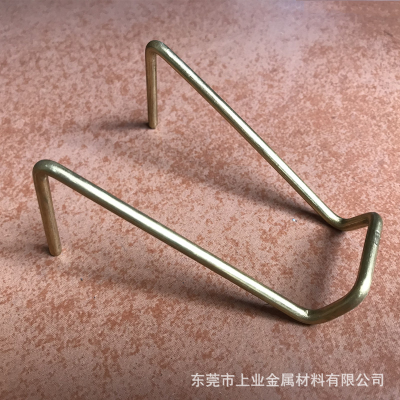 黄铜棒折弯 定制黄铜挂具 挂钩 展示架 黄铜支架 H65黄铜线折弯
