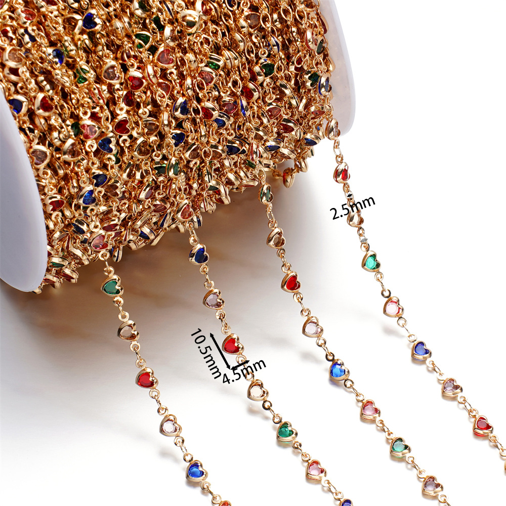 15g Weight Chain Jewelry Making Type 1 M Jewelry Making Size Glass Inlay Material DIY Jewelry Accessories, Bracelets, Necklace Classification 1 Roll Quantity Glass, Copper Material Bag, Colorful, Heart Shape, Butterfly Pattern Plating Design Casual, Simple Style Style 1 Roll Bag Colorful Heart Shape DIY Jewelry Accessories Bracelets Necklace Glass Copper Glass Casual Simple Style DIY Jewelry Accessories Bracelets Necklace 6