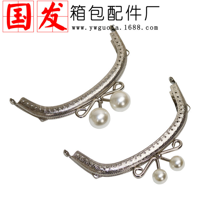 [Nuevo producto] 12,5 cm de arco en relieve caramelos de color perla cabeza oro caramelos de color perla plata