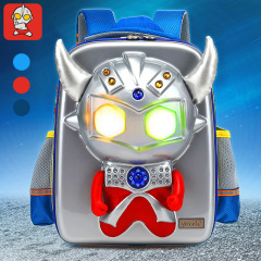 Yovelaウルトラマン発光かばん幼稚園クラスクラスクラス1-3-6歳立体潮流ランドセル