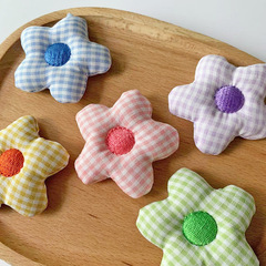 布藝格子花朵兒童帽子服裝帽子衣服胸針配件輔料伴手禮手機殼配飾