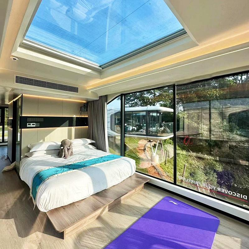 30 metros cuadrados de espacio de camping cápsula Villa chino simple granja pequeño patio estrellado cielo casa B & B empresa de ingeniería municipal