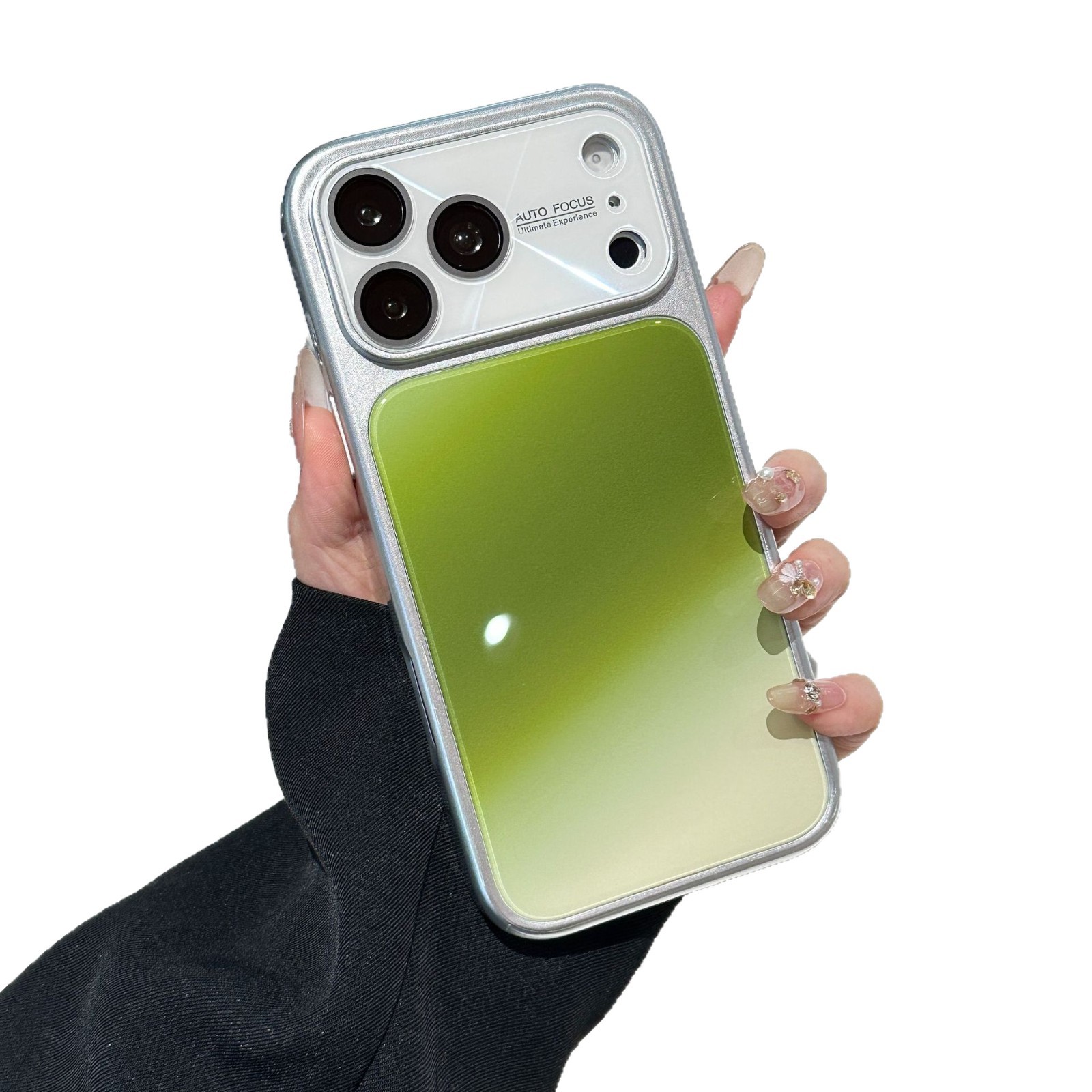Gran ventana de lente aurora de segundo para iPhone17pro iPhone 15 gradiente de moda de alta calidad