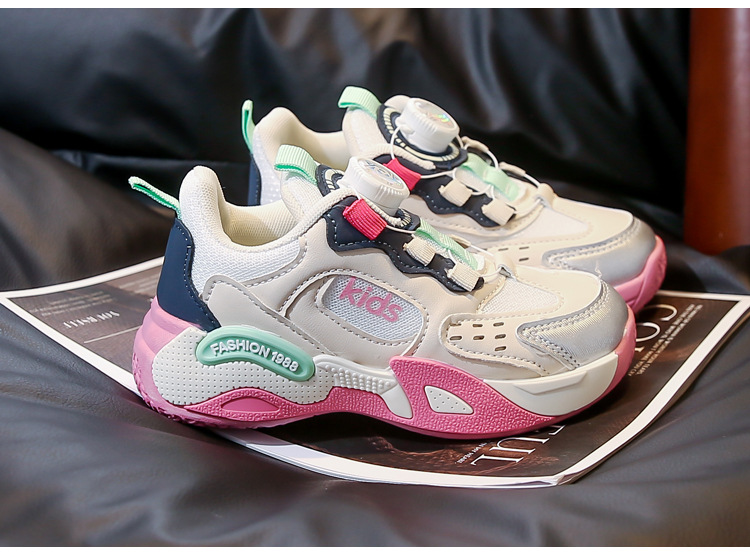 Sneakers chunky per bambini basket impermeabili in pelle_voghion.com