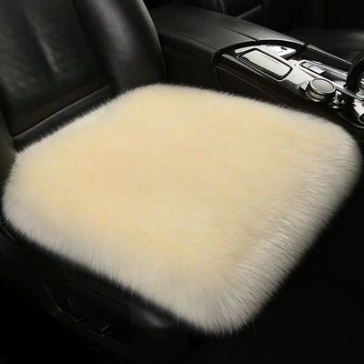 Single-Piece Car Universal Three-Piece Set | Wool pad - beige-single-seat