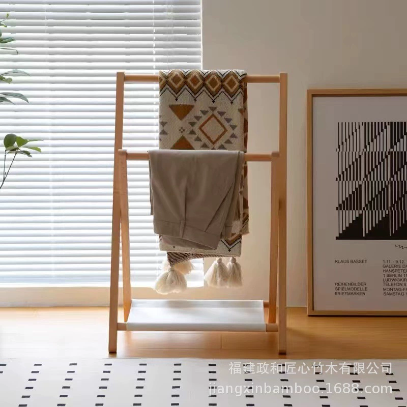 Детская простая посадка бамбуковая вешалка складная бытовая детская одежда вешалка для внешней торговли из цельного дерева