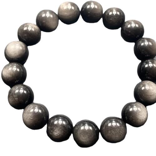 Natural Mexican Double Eyed Silver Obsidian Bracelet High Light One-Eye Obsidian Gold Obsidian Crystal Jewelry Bracelet